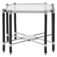 Allessi End Table - Clear Glass and Chrome - Octagonal