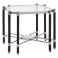 Allessi End Table - Clear Glass and Chrome - Octagonal