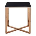 Allure End Table - Square - Black Marble Effect - Gold Base