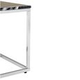 Allure End Table - Square - Black Marble - Chrome Base