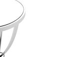 Allure Pinched Side Table - Round - Clear Glass - Chrome Legs