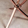 Allure Pinched Side Table - Round - Clear Glass - Rose Gold Legs