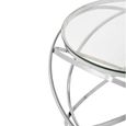 Allure End Table - Round - Clear Glass - Chrome Circular Base