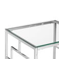 Allure End Table - Square - Clear Glass - Chrome Base