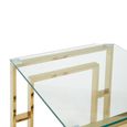 Allure End Table - Square - Clear Glass - Gold Base