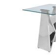 Allure End Table - Square - Clear Glass - Chrome Wing Base