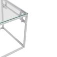 Allure Side Table - Square - Clear Glass - Silver Base