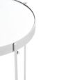 Allure Tall Side Table - Round - Clear Mirrored - Chrome Legs