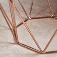 Allure End Table - Octagonal - Glass - Rose Gold Base