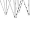 Allure End Table - Square - Glass - Chrome Triangular Base