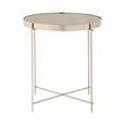 Allure Side Table - Round - Grey Mirrored