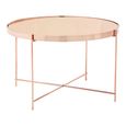 Allure Large Side Table - Round - Pink Mirrored