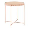 Allure Side Table - Round - Pink Mirrored