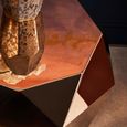 Allure Diamond Cut End Table - Rose Gold -