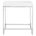 Allure End Table -  Square - White Marble - Chrome Angled Legs