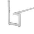 Allure End Table -  Square - White Marble - Chrome Angled Legs