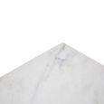 Allure Side Table - Square -  White Marble - Chrome Base