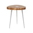 Almora Side Table - Log - Acacia Wood and Metal