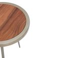 Almora Side Table - Small Round - Acacia Wood and Metal