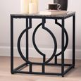 Alora End Table - Square - Black Metal