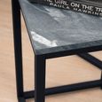 Alora Side Table - Square - Marble Effect Black - Set of 2