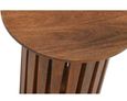 Amber Slatted Mango Wood Round Side Table
