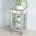 Antoinette Mirrored Champagne Trim 1 Drawer Telephone Table