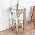 Antoinette Mirrored Champagne Trim 1 Drawer Telephone Table