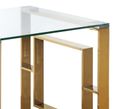 Apex End Table - Square - Clear Glass and Gold