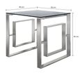 Apex End Table - Square - Smoked Glass and Chrome
