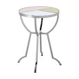 Arbus Side Table - Round - Glass with Chrome Legs