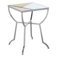 Arbus Side Table - Square - Glass with Chrome Legs