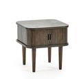 Arya Ribbed Dark Oak Side Table
