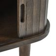 Arya Ribbed Dark Oak Side Table