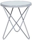 Atom Lamp Table - Round - Glass and Chrome