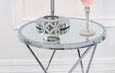 Atom Lamp Table - Round - Glass and Chrome