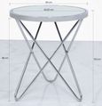 Atom Lamp Table - Round - Glass and Chrome