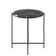 Avila Black Marble Round Side Table