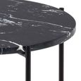 Avila Black Marble Round Side Table