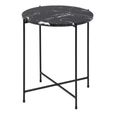 Avila Black Marble Small Round Side Table