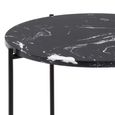 Avila Black Marble Small Round Side Table