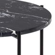Avila Black Marble Small Round Side Table
