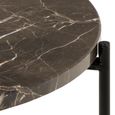 Avila Brown Marble Round Side Table