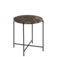 Avila Side Table - Small - Round - Brown Marble