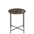 Avila Side Table - Small - Round - Brown Marble