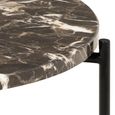 Avila Side Table - Small - Round - Brown Marble