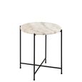 Avila Side Table - Small - Round - White Marble