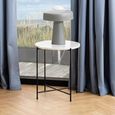 Avila Side Table - Small - Round - White Marble