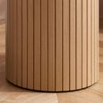 Axel Round Side Table - Oak Fluted
