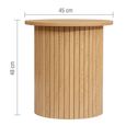 Axel Round Side Table - Oak Fluted